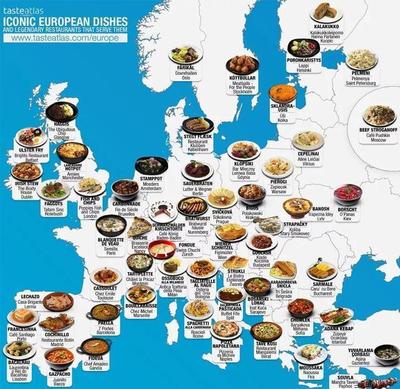 世界各地食物地图,然而中国只占这么点?绝对不服啊
